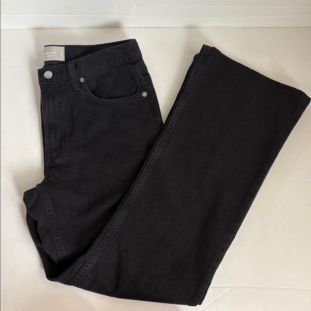 Everlane The Slouch black bootcut jean 5 pocket zip and button close - Picture 13 of 16